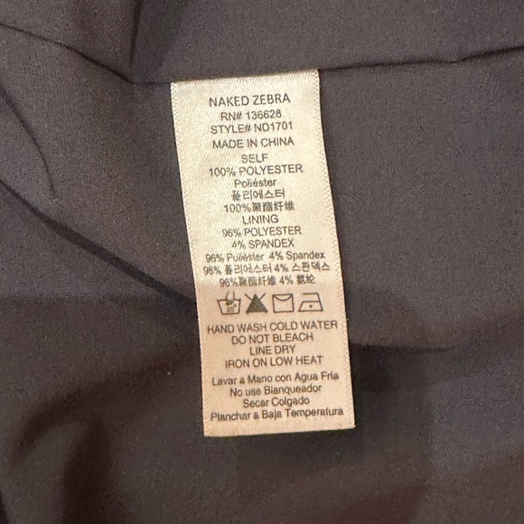 Naked Zebra V-Neck Shift Dress/Shirt in Slate Gray - Picture 6 of 6